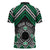Personalised Aotearoa Niho Taniwha Motif Zipper Polo Shirt Green Style - Polynesian Pride