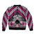 Personalised Aotearoa Niho Taniwha Motif Bomber Jacket Pink Style