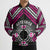 Personalised Aotearoa Niho Taniwha Motif Bomber Puffer Jacket Pink Style - Polynesian Pride
