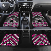 Personalised Aotearoa Niho Taniwha Motif Car Mats Pink Style