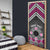 Personalised Aotearoa Niho Taniwha Motif Door Cover Pink Style - Polynesian Pride