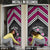 Personalised Aotearoa Niho Taniwha Motif Door Cover Pink Style - Polynesian Pride