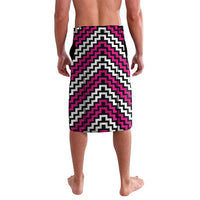 Personalised Aotearoa Niho Taniwha Motif Lavalava Pink Style