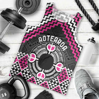 Personalised Aotearoa Niho Taniwha Motif Men Tank Top Pink Style