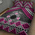 Personalised Aotearoa Niho Taniwha Motif Quilt Bed Set Pink Style