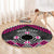 Personalised Aotearoa Niho Taniwha Motif Round Carpet Pink Style