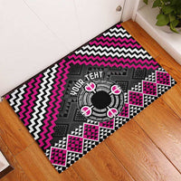 Personalised Aotearoa Niho Taniwha Motif Rubber Doormat Pink Style