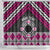 Personalised Aotearoa Niho Taniwha Motif Shower Curtain Pink Style