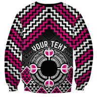 Personalised Aotearoa Niho Taniwha Motif Sweatshirt Pink Style