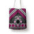 Personalised Aotearoa Niho Taniwha Motif Tote Bag Pink Style - Polynesian Pride