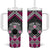 Personalised Aotearoa Niho Taniwha Motif Tumbler With Handle Pink Style