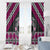 Personalised Aotearoa Niho Taniwha Motif Window Curtain Pink Style
