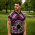 Personalised Aotearoa Niho Taniwha Motif Zipper Polo Shirt Pink Style - Polynesian Pride