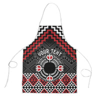 Personalised Aotearoa Niho Taniwha Motif Apron Red Style - Polynesian Pride