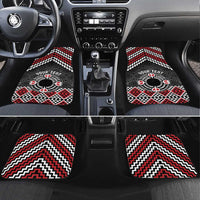 Personalised Aotearoa Niho Taniwha Motif Car Mats Red Style
