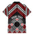 Personalised Aotearoa Niho Taniwha Motif Family Matching Mermaid Dress and Hawaiian Shirt Red Style