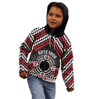 Personalised Aotearoa Niho Taniwha Motif Kid Hoodie Red Style