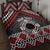 Personalised Aotearoa Niho Taniwha Motif Quilt Bed Set Red Style