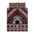 Personalised Aotearoa Niho Taniwha Motif Quilt Bed Set Red Style