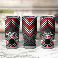 Personalised Aotearoa Niho Taniwha Motif Tumbler Cup Red Style