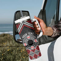 Personalised Aotearoa Niho Taniwha Motif Tumbler With Handle Red Style LT9 - Polynesian Pride