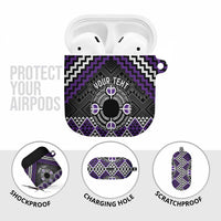 Personalised Aotearoa Niho Taniwha Motif AirPods Case Violet Style - Polynesian Pride