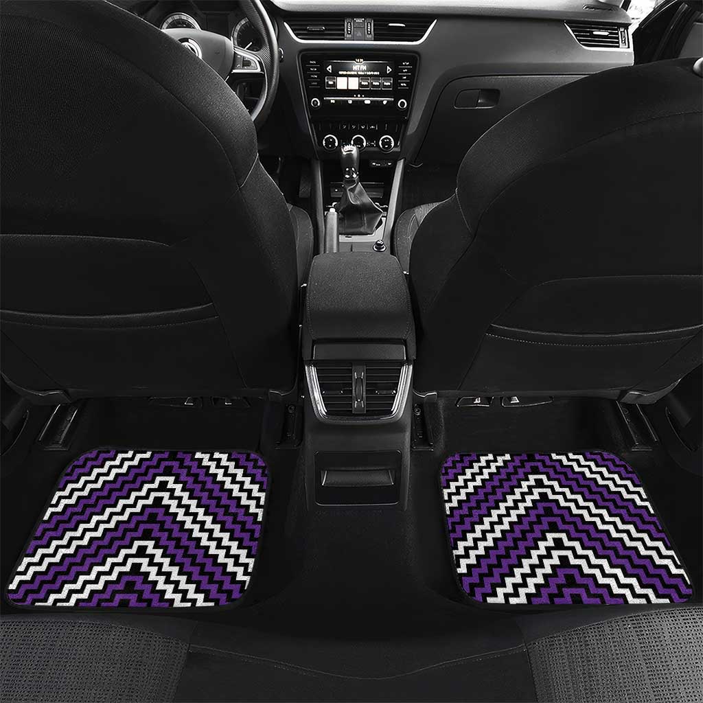 Personalised Aotearoa Niho Taniwha Motif Car Mats Violet Style