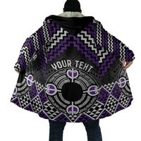 Personalised Aotearoa Niho Taniwha Motif Cloak Violet Style - Polynesian Pride