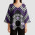 Personalised Aotearoa Niho Taniwha Motif Kimono Sleeve Blouse Violet Style - Polynesian Pride