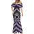 Personalised Aotearoa Niho Taniwha Motif Mermaid Dress Violet Style