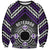 Personalised Aotearoa Niho Taniwha Motif Sweatshirt Violet Style