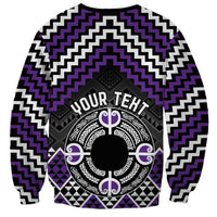 Personalised Aotearoa Niho Taniwha Motif Sweatshirt Violet Style