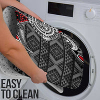 Black Aotearoa Taniko Motif Bathroom Set Vintage Maori New Zealand Tribal Art Pattern - Polynesian Pride