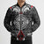Black Aotearoa Taniko Motif Bomber Puffer Jacket Vintage Maori New Zealand Tribal Art Pattern - Polynesian Pride