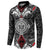 Black Aotearoa Tanilo Motif Button Sweatshirt Vintage Maori New Zealand Tribal Art Pattern