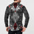 Black Aotearoa Tanilo Motif Button Sweatshirt Vintage Maori New Zealand Tribal Art Pattern