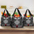 Black Aotearoa Taniko Motif Grocery Bag Vintage Maori New Zealand Tribal Art Pattern