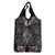Black Aotearoa Taniko Motif Grocery Bag Vintage Maori New Zealand Tribal Art Pattern