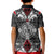 Black Aotearoa Tanilo Motif Kid Polo Shirt Vintage Maori New Zealand Tribal Art Pattern
