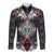 Black Aotearoa Tanilo Motif Long Sleeve Button Shirt Vintage Maori New Zealand Tribal Art Pattern
