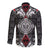 Black Aotearoa Tanilo Motif Long Sleeve Button Shirt Vintage Maori New Zealand Tribal Art Pattern