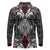 Black Aotearoa Tanilo Motif Long Sleeve Polo Shirt Vintage Maori New Zealand Tribal Art Pattern