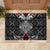 Black Aotearoa Taniko Motif Rubber Doormat Vintage Maori New Zealand Tribal Art Pattern
