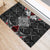 Black Aotearoa Taniko Motif Rubber Doormat Vintage Maori New Zealand Tribal Art Pattern