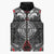 Black Aotearoa Taniko Motif Sleeveless Puffer Jacket Vintage Maori New Zealand Tribal Art Pattern - Polynesian Pride