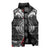 Black Aotearoa Taniko Motif Sleeveless Puffer Jacket Vintage Maori New Zealand Tribal Art Pattern - Polynesian Pride