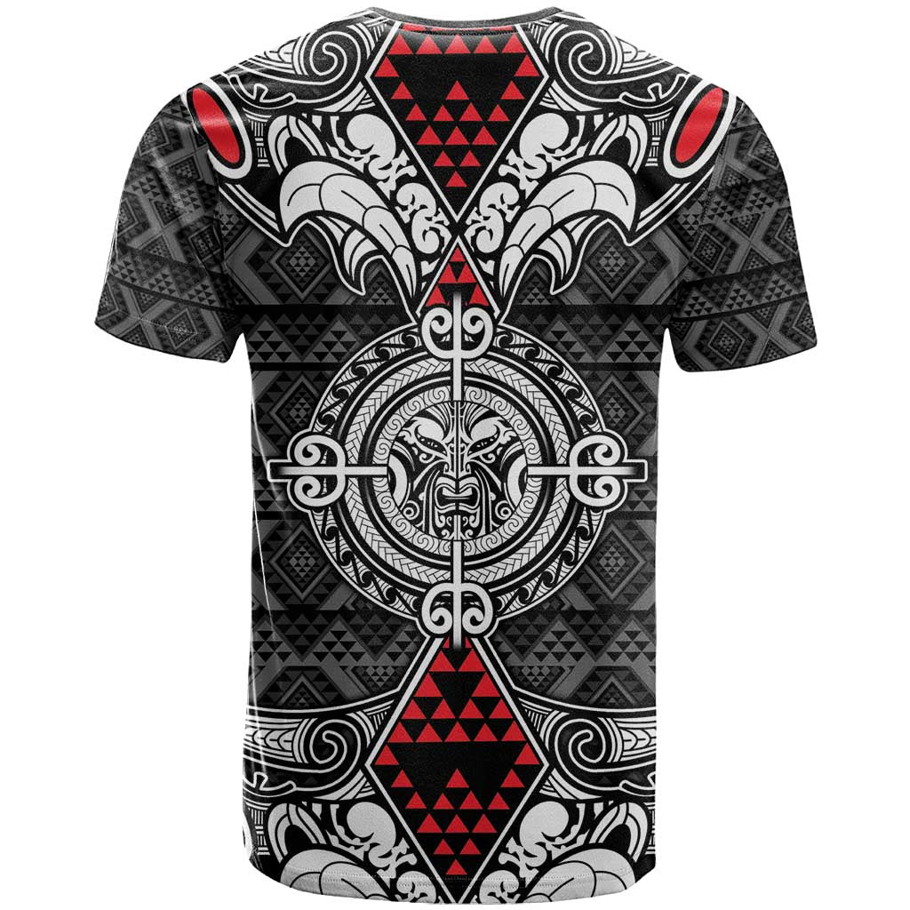 Black Aotearoa Tanilo Motif T Shirt Vintage Maori New Zealand Tribal Art Pattern