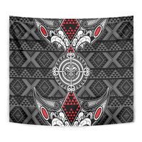 Black Aotearoa Taniko Motif Tapestry Vintage Maori New Zealand Tribal Art Pattern