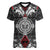Black Aotearoa Tanilo Motif Women V-Neck T-Shirt Vintage Maori New Zealand Tribal Art Pattern
