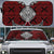 Red Aotearoa Taniko Motif Auto Sun Shade Vintage Maori New Zealand Tribal Art Pattern - Polynesian Pride